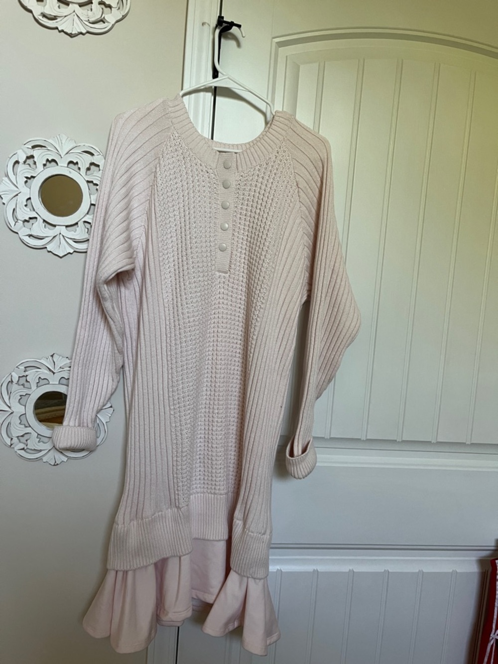 Daily Practice light pink knit sweater dress